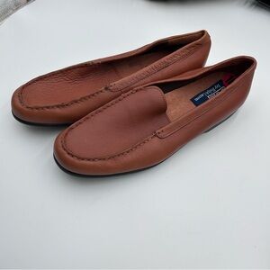 Ralph Lauren Brown Leather Slip-On Loafers